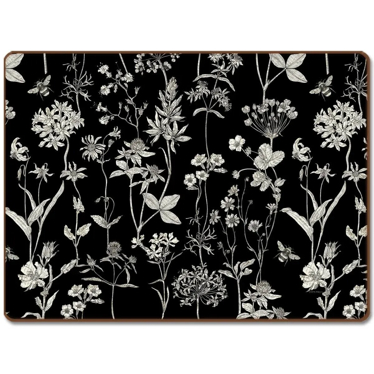 Cala Home Set of 4 Hardboard Placemats Midnight Garden