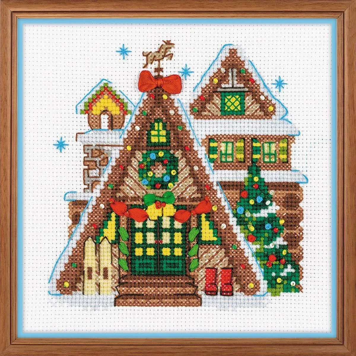 Riolis counted cross stitch Kit Winter Cabin, DIY