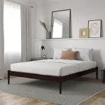 DHP Lorriana 14" Solid Pine Wood Platform Bed Frame, Twin Size, Natural