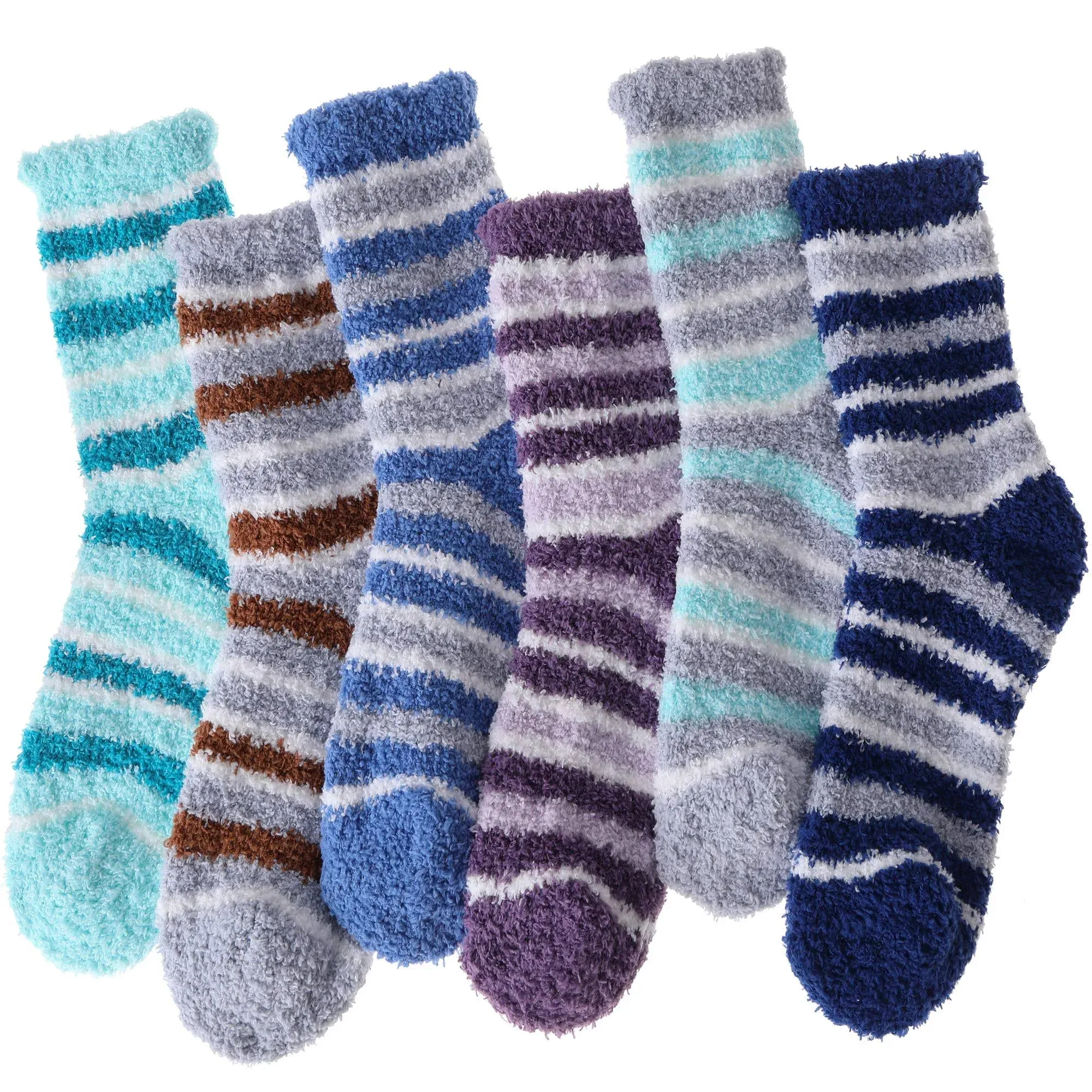 EBMORE Womens Fuzzy Socks Fleece Fluffy Cabin Plush Warm Sleep Soft Cozy Winter Adult Stocking Stuffers Christmas Slipper Socks