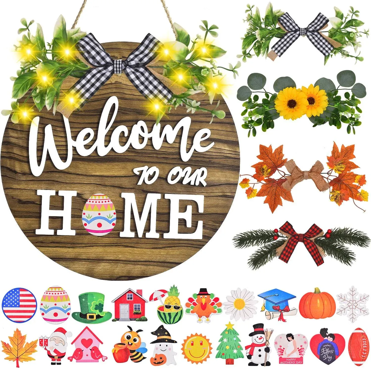 IDATOO Interchangeable Welcome Home Sign