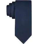 Calvin Klein Silver Spun Solid Slim Tie - Navy