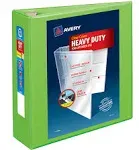 Avery 79779 Heavy-Duty View Binder w/Locking EZD Rings 3-Inch Cap Chartreuse