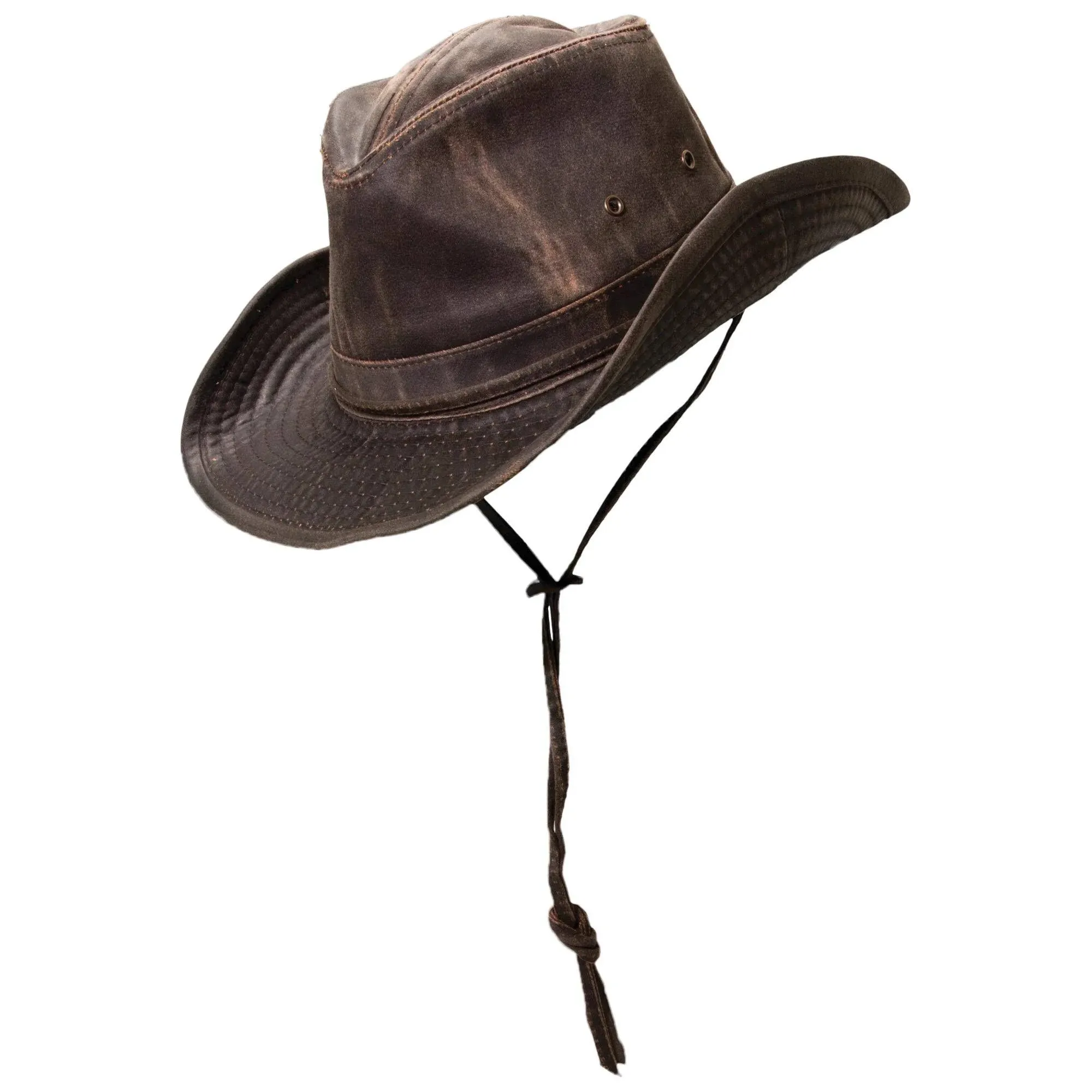 Men's Weathered Shapeable Outback Hat - Brown