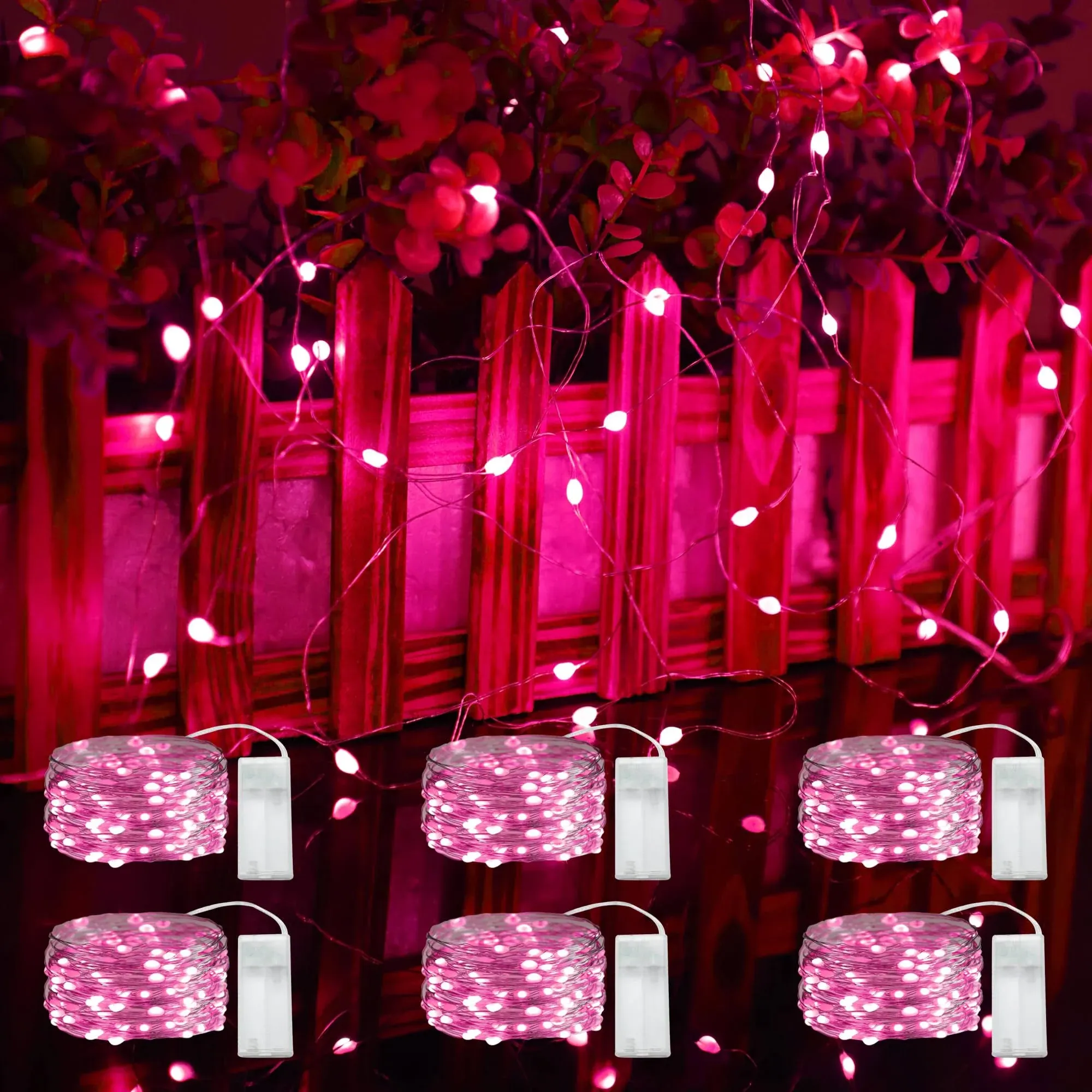 6Pack Fairy String Lights Battery Operated 10FT 30Led Valentine Day Decoratio...