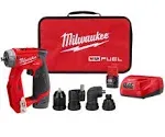 MILWAUKEE M12 FUEL 2505-22 3/8&#034; INSTALLATION DRIVER Kit W/ 2 Batteries Charger