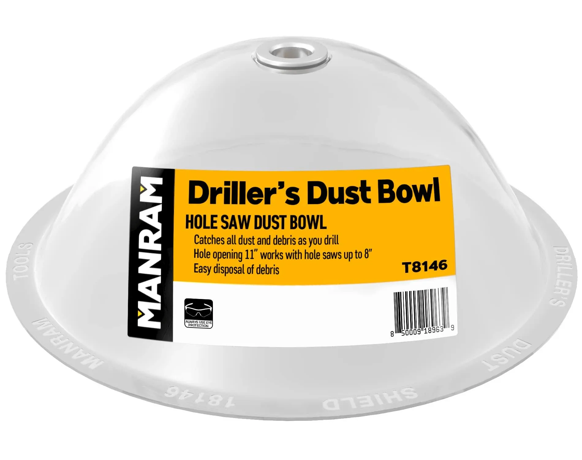 Hole Saw Dust Bowl - Dust Bowl for Hole Saw, for Installing Recessed Lights and 