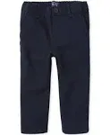 The Children's Place Baby and Toddler Boys Uniform Stretch Straight Chino Pants | Size 6-9 M | New Navy | Cotton/Spandex