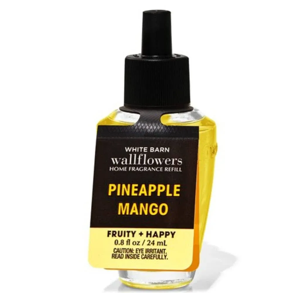 2 BATH &amp; BODY WORKS PINEAPPLE MANGO WALLFLOWERS HOME FRAGRANCE REFILL 0.8 FL OZ