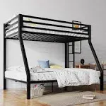 Sha Cerlin Metal Bunk Bed Twin Over Full Stairs Frame