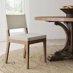 Nathan James Linus Modern Upholstered Dining Chair Solid Rubberwood Legs