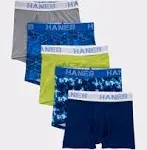 Hanes Boys X-Temp Performance Boxer Brief Underwear 5-Pack, 2XL, Assorted, XX-Large