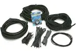 Hose and Wire Sleeve - PowerBraid Chassis Harness Kit - 1/8 to 1 in Diameter / Heat Shrink / Ties / Tape - Split - Braided Plastic - Black - Kit