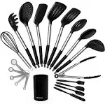 MUSENTIAL 20-Piece Silicone Kitchen Utensil Set with Holder