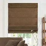 CHICOLOGY Roman Shades for Windows , Window Treatments , Roman Shades , Roman Window Shades , Room Darkening Shades , Window Shades , 27"W X 64"H , Belgian Chocolate (Privacy & Light Filtering)