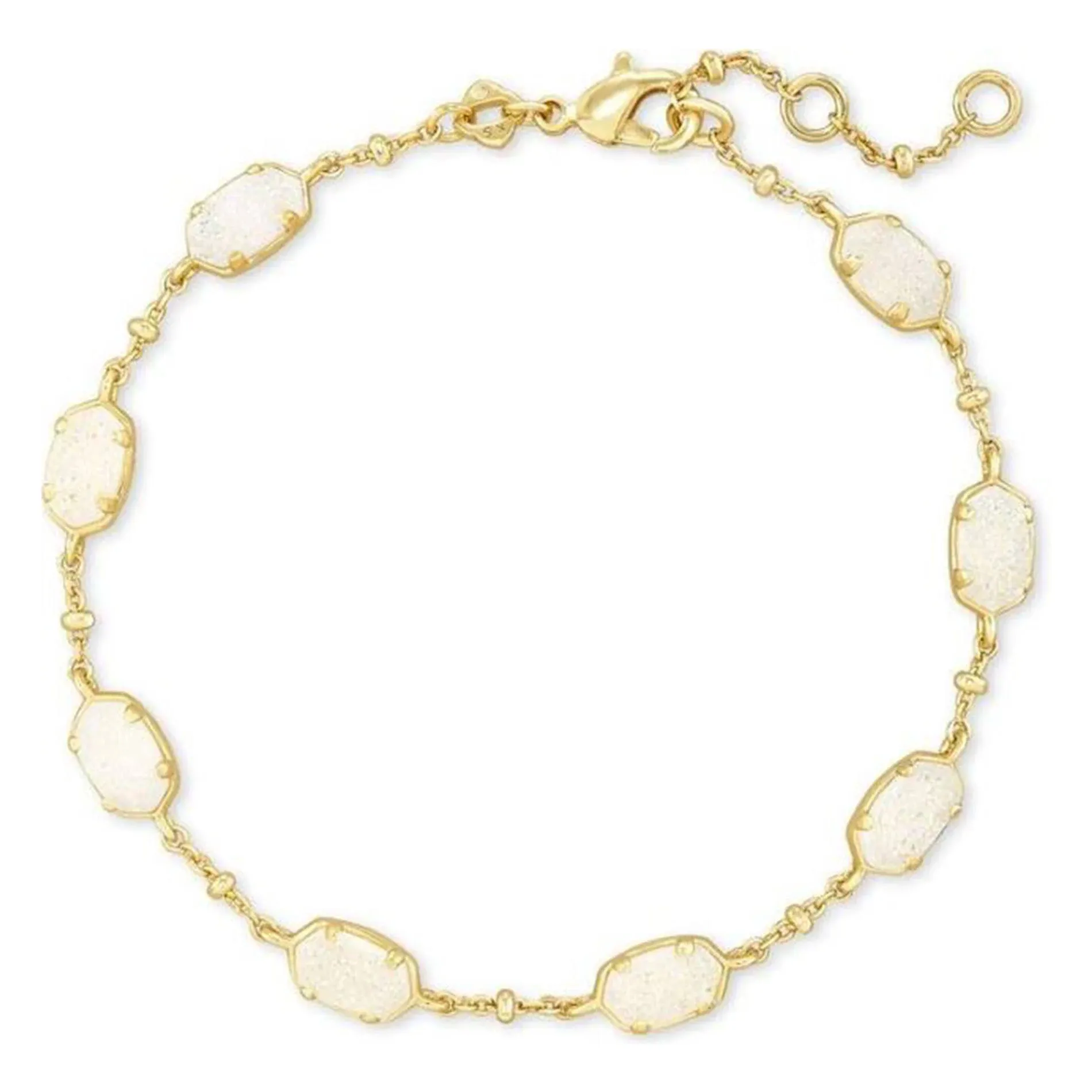 Emilie Link Bracelet in Gold Iridescent Drusy