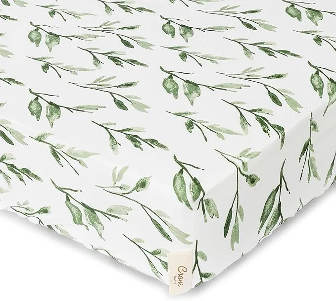 Parker Fitted Crib Fitted Sheet - Leaf