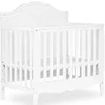 Sweetpea Baby Rose 4-in-1 Convertible Mini Crib, White