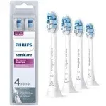 Philips Sonicare Optimal Gum Care Replacement Toothbrush Heads, HX9034/65, BrushSync™ Technology, White 4-pk