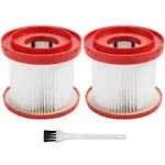 49-90-1900 Wet/Dry Filter Kit Replacement Compatible with Milwaukee Cordless Vac