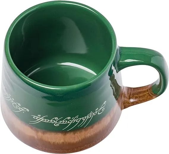 The Lord of The Rings Elven Text Tapered Ceramic Pottery Mug | Holds