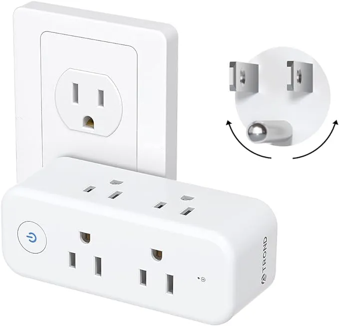 Outlet Extender Surge Protector, 6 AC Outlet Splitter with 360° Rotating Plug...