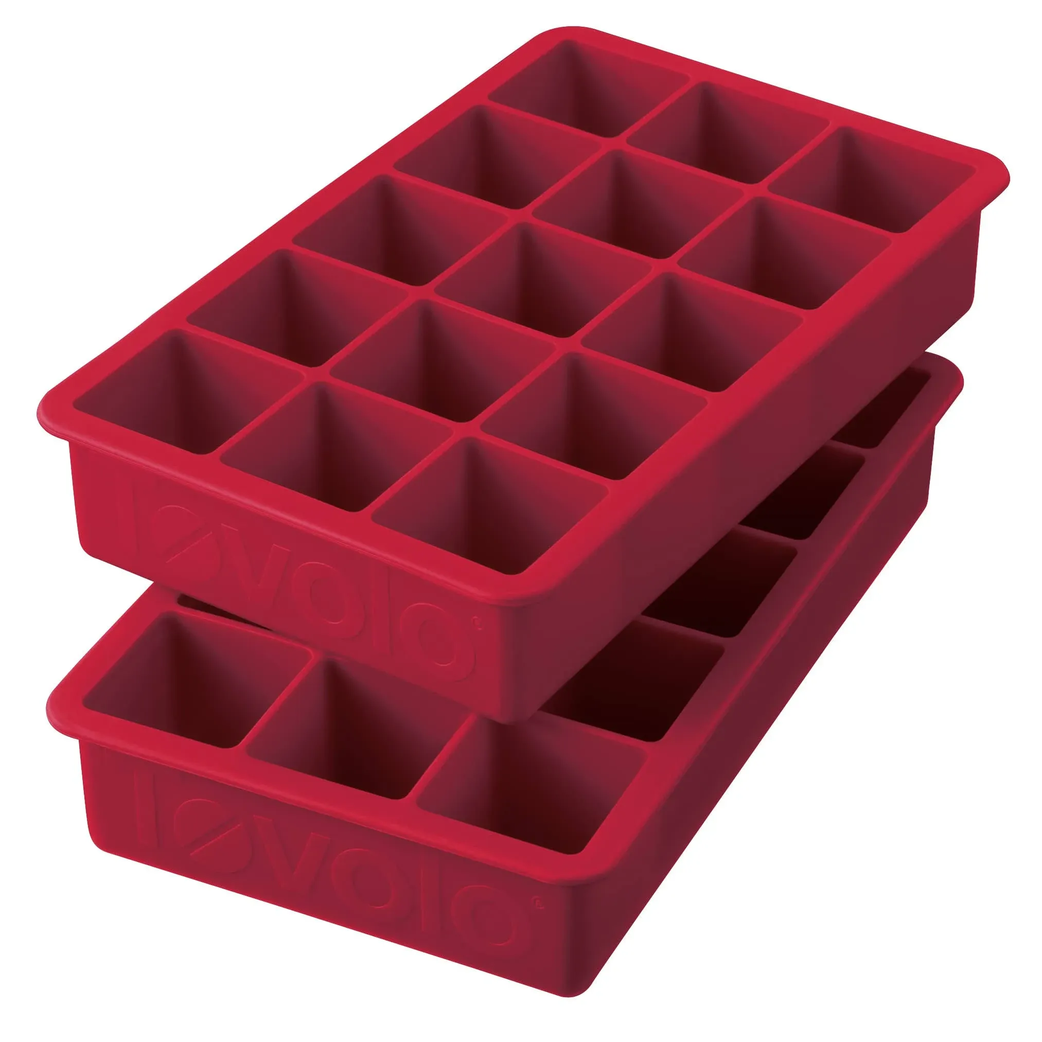 Tovolo Perfect Cube Cayenne Ice Tray, Set of 2