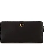 Coach Smooth Leather Skinny Wallet - Black