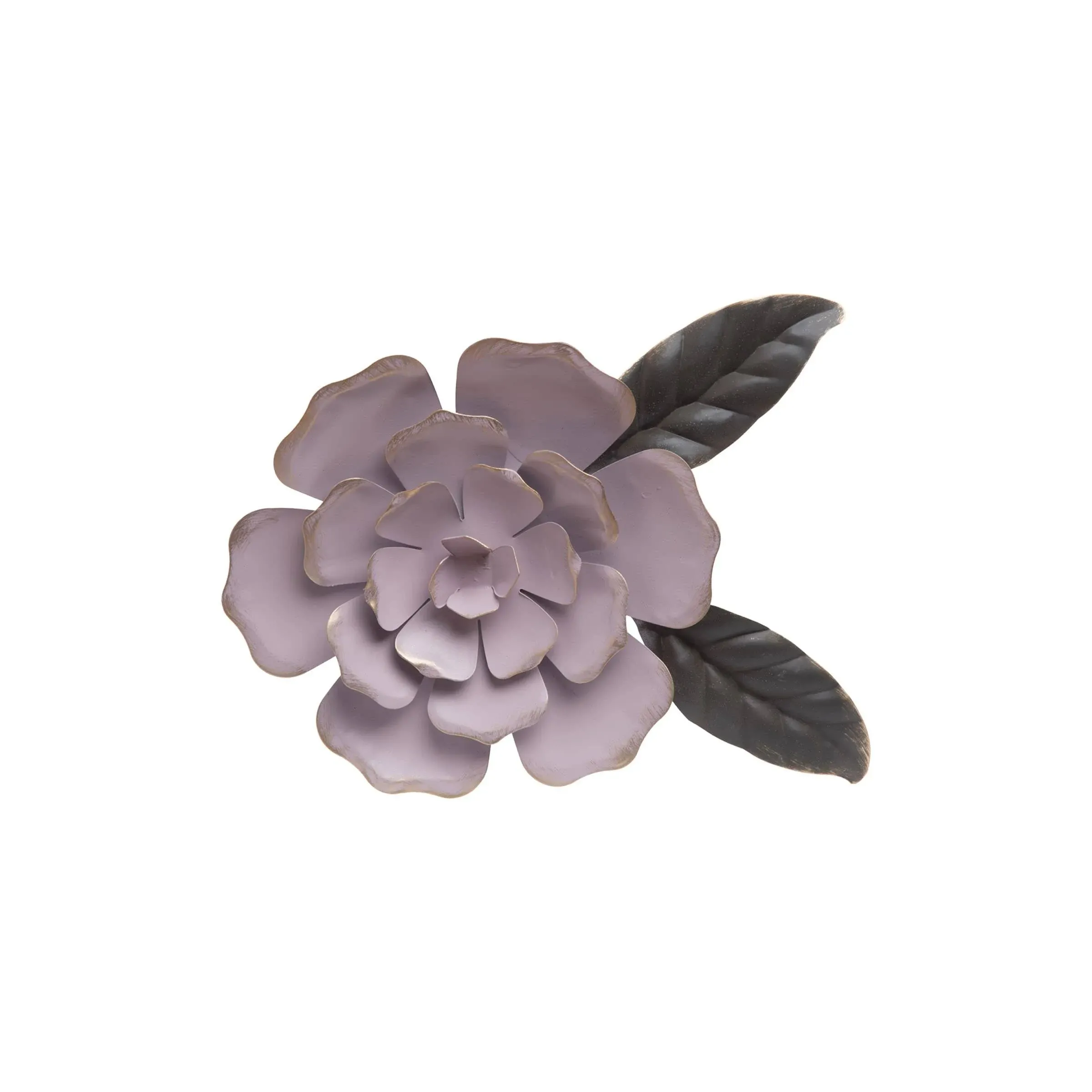 Foreside Home & Garden Purple Metal Layered Flower Wall Décor 10 in. x 7.25 in.