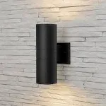 Maxxima Outdoor Wall Sconce 4.3&#034; Weather Resistant Decorative Aluminum Black