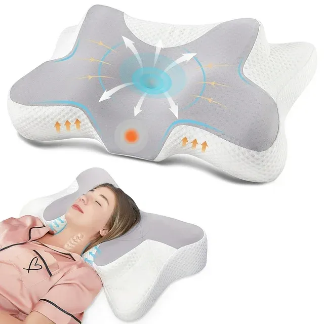 DONAMA Cervical, Neck Pillow for Pain Relief Sleeping, Orthopedic Contour Mem...