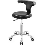 Rolling Stool Task Chair Drafting Adjustable with Wheels and Backrest Heavy Duty for Office Kitchen Medical Dentist Shop Lab and Home(with Footrest)