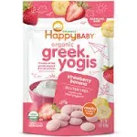 Happy Baby Organic Greek Yogis Freeze-Dried Greek Yogurt & Fruit Snacks Strawberry Banana - 8-1 Oz