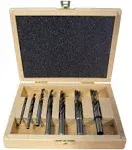 Fisch - 013C00007K01 FSF-320814 High Speed Steel Double Flute Brad Point Drills Bit, 7-Piece Set