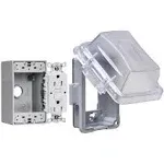 Electrical Box Cover, Single Gang Box Type, 1 Gang, Aluminum, In-Use Cover