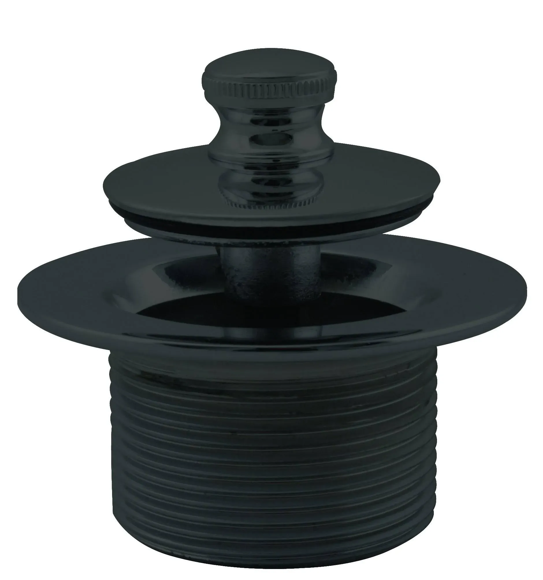 Twist & Close 1-1/2" NPSM Coarse Thread Bath Drain in Powdercoated Flat Black