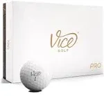 Vice Pro White Golf Balls One Dozen, 