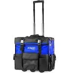 Heavy Duty Rolling Tool Bag 20&#034; w/ Wheels Storage Organizer Tote Bag, Blue/Black