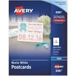 Avery 8383 Inkjet Glossy Photo-Quality Postcards