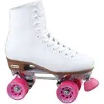 Chicago Women's Classic Roller Skates - Premium White Quad Rink Skates