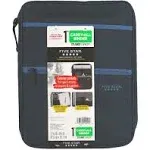 Five Star Zipper Binder, 1 Inch 3-Ring Binder, Carry-All with Internal Pockets and Dividers, 375 Total Sheet Capacity, Heathered Black/Gray (29092IT8)