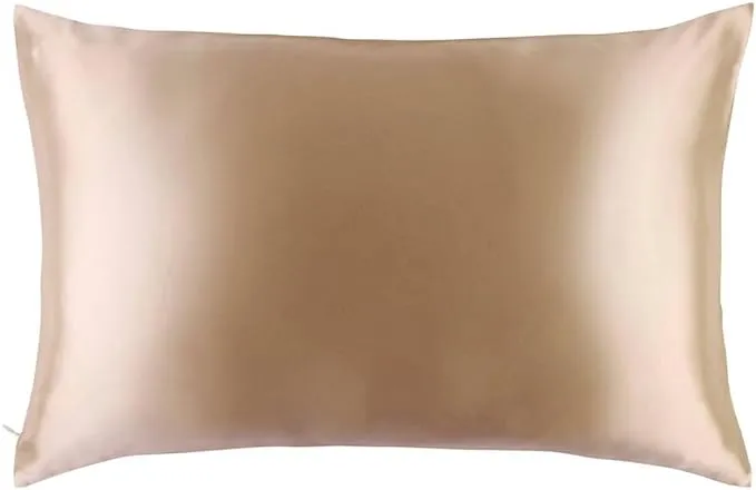 MYK Pure Natural Mulberry Silk Pillowcase, 19 Momme with Both Queen, Beige