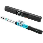 DuraTech 3/8 inch Drive Digital Torque Wrench (20-100 ft-lbs), Electronic Torque Wrench with Buzzer & LED Indicator, 36-Tooth Ratchet, Organized in