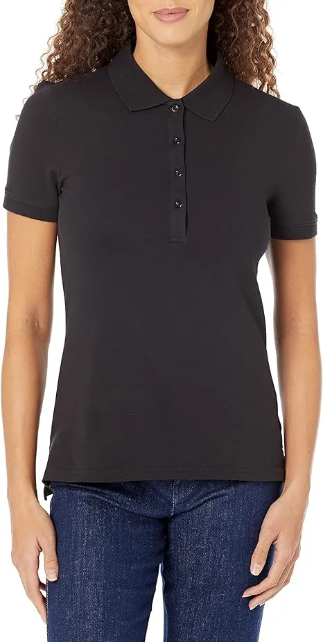 Amazon Essentials Women's Short-Sleeve Polo Shirt (Available in Plus Size)