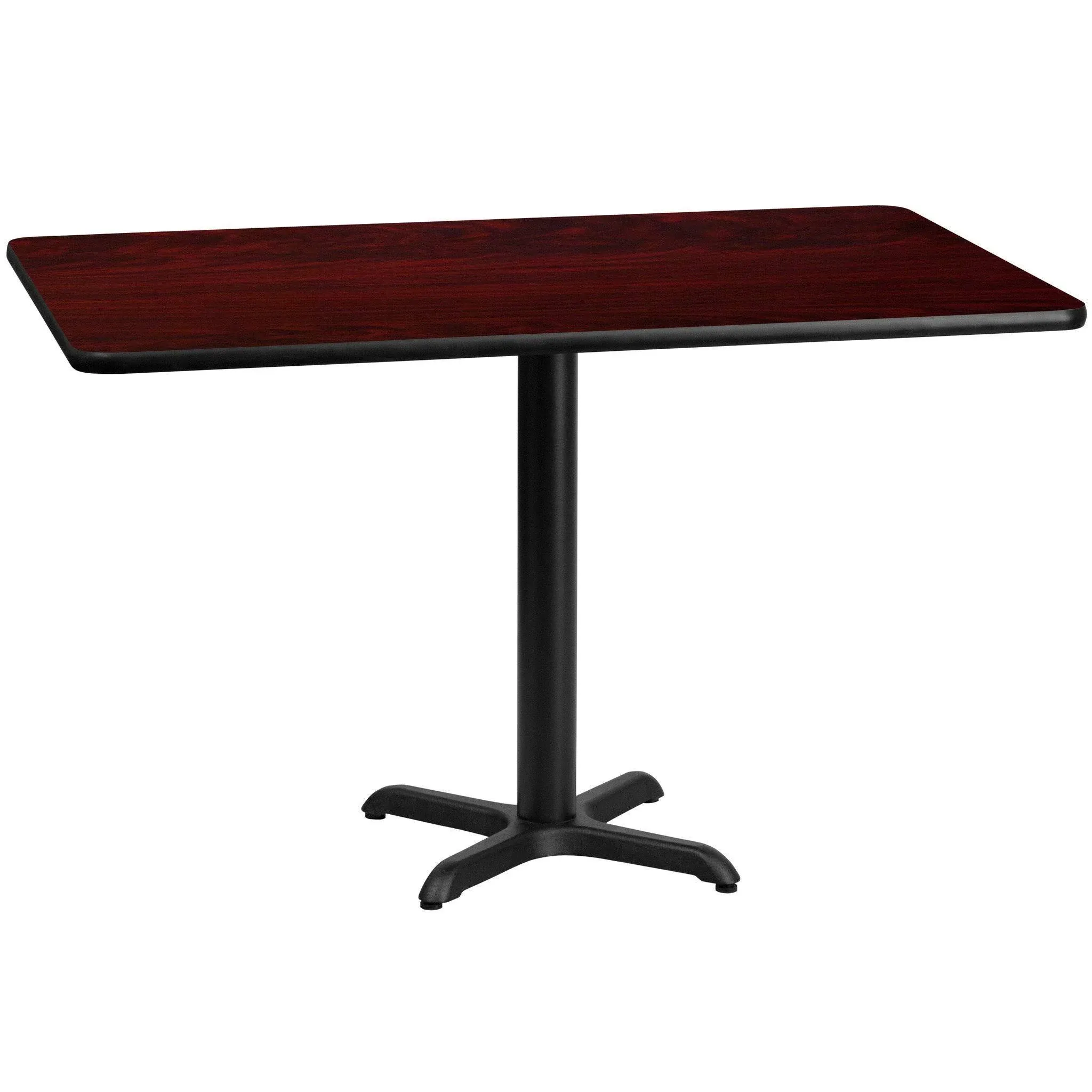 Flash Furniture 30'' x 60'' Rectangular Mahogany Laminate Table Top with 22'' x 22'' Table Height Bases