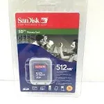 SanDisk 512MB SD Secure Digital Memory Card