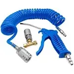 Beduan Air Blow Gun Kit with 16ft Long Pneumatic Pu Hose, Heavy Duty Air Duster Gun for Air Compressor