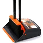 Dust Pan and Broom/Dustpan Cleans Broom Combo with 54" Long Handle for Home