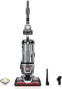 Hoover WindTunnel All-Terrain Dual Brush Roll Bagless Vacuum Cleaner, Corded Upright Vacuum, HEPA Media Filtration, Headlights, Swivel Steering, Corded Vacuum Cleaners for Home Use