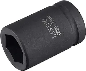 Uxcell 1" Drive by 33mm 6-Point Impact Socket, Cr-Mo 80mm Length, Standard Metric ...